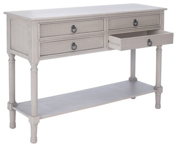 Safavieh Haines 4 Drawer Console Table, Greige