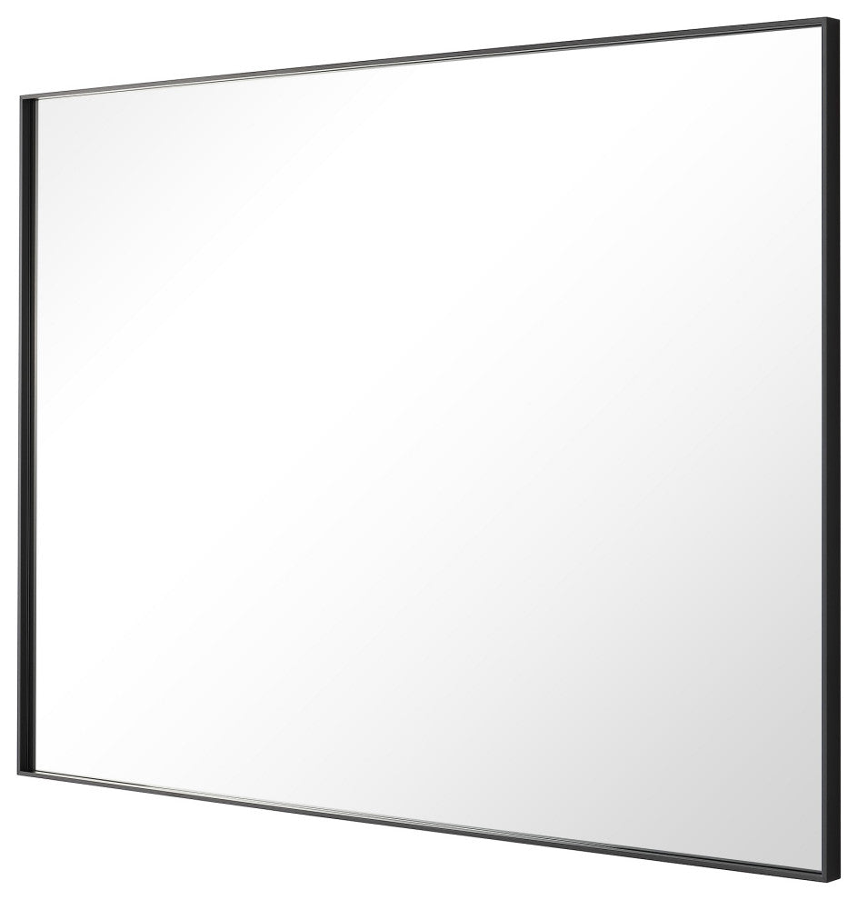 Rectangle Framed Bathroom Vanity Mirror Accent Wall Mirror, Black, 30"x40