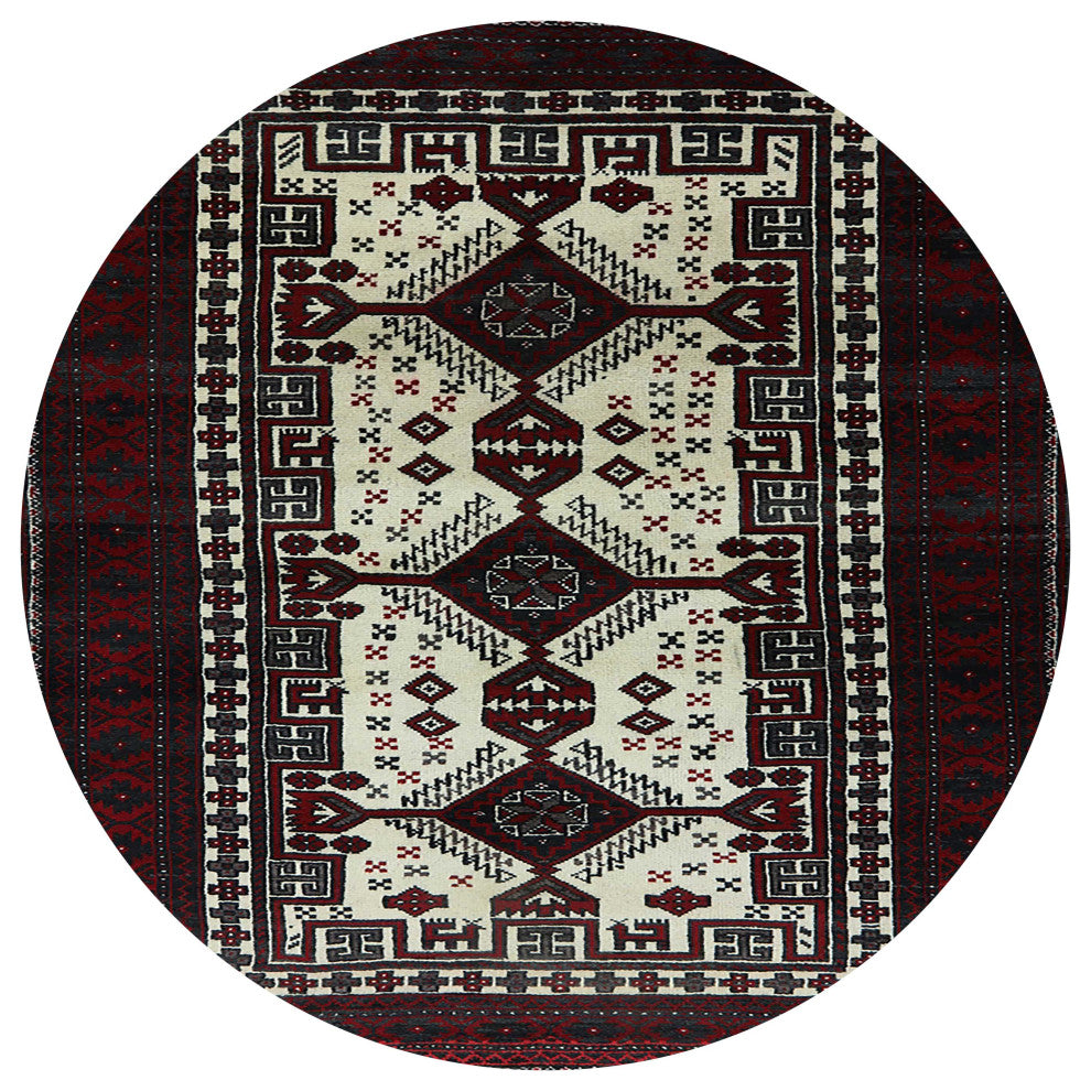 Ahgly Company Indoor Round Mid-Century Modern Area Rugs, 8' Round