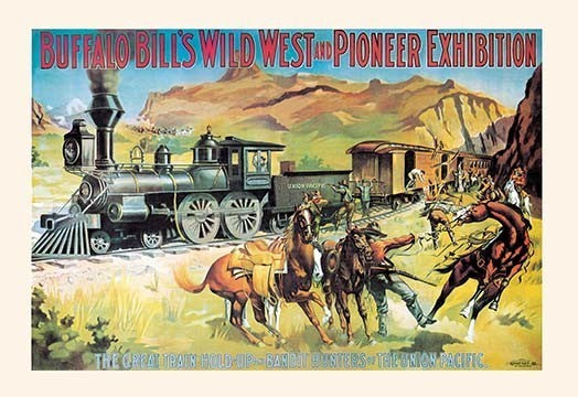 Buffalo Bill: the Great Train Hold Up - Fine Art Giclee Print 24" x 36"
