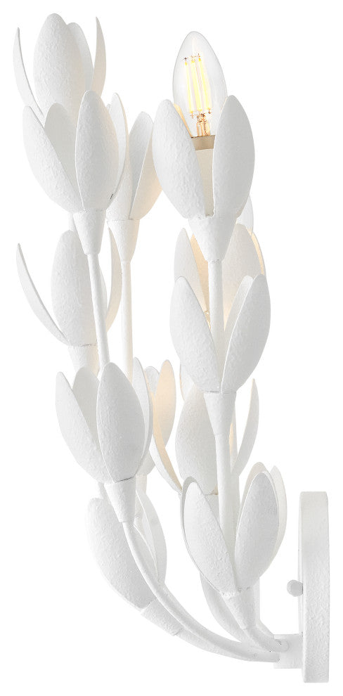Hinkley Flora Large Sconce, Textured Plaster