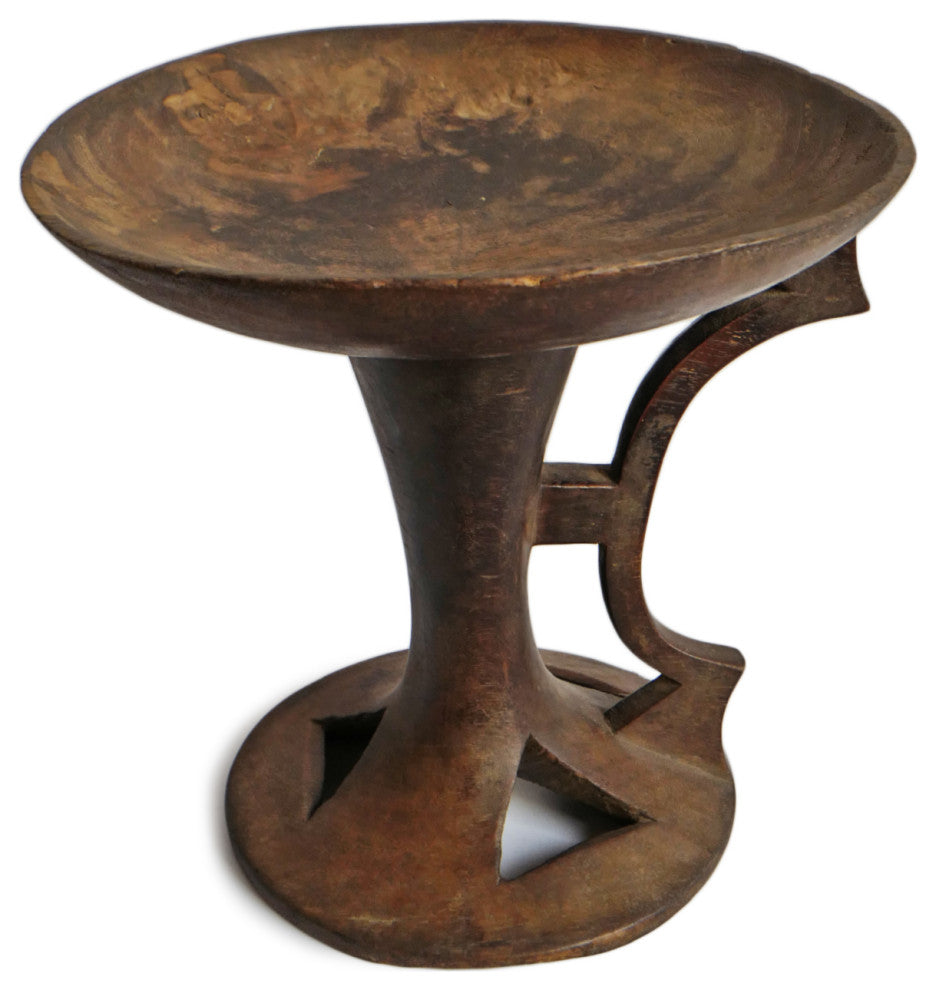 Consigned Naga Serving Bowl Stool