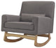 Nursery Works Sleepytime Rocker, Pebble Weave Fabric With Light Legs