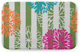 34" x 21" Flower Bursts Bathmat, Green