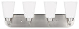 Generation Lighting Lighting 4-Light Wall/Bath, Brushed Nickel