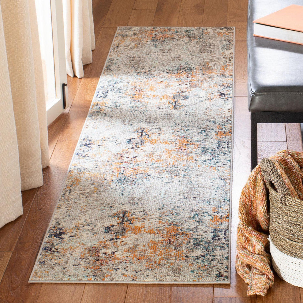 Safavieh Madison Mad453A Organic and Abstract Rug, Gray and Beige, 8'0"x8'0" Square