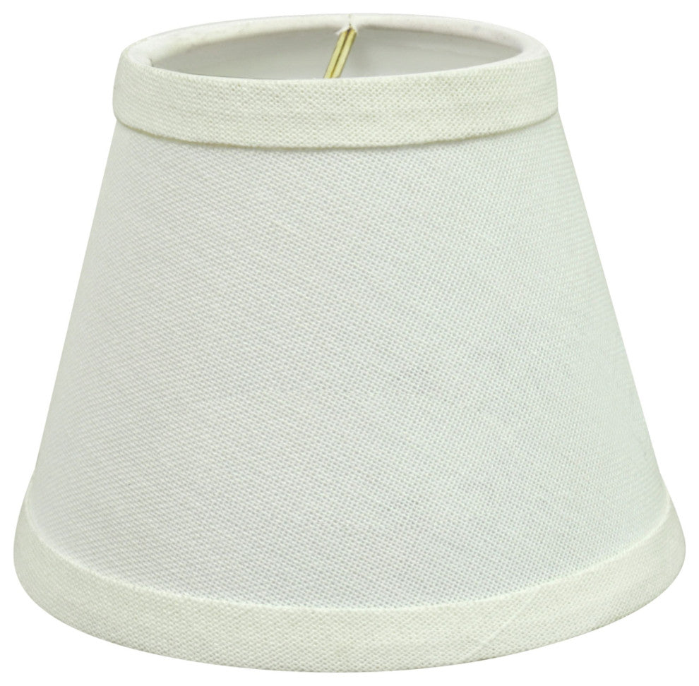 32060-5 Small Hardback Empire  Chandelier Clip On Lamp Shade White 3"x5"x4"