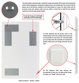 Coral Abstract Wall Art Printed on Frameless Free Floating Tempered Glass Panel