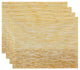 18"x14" Ocean View, Geometric Print Placemat, Yellow, Set of 4