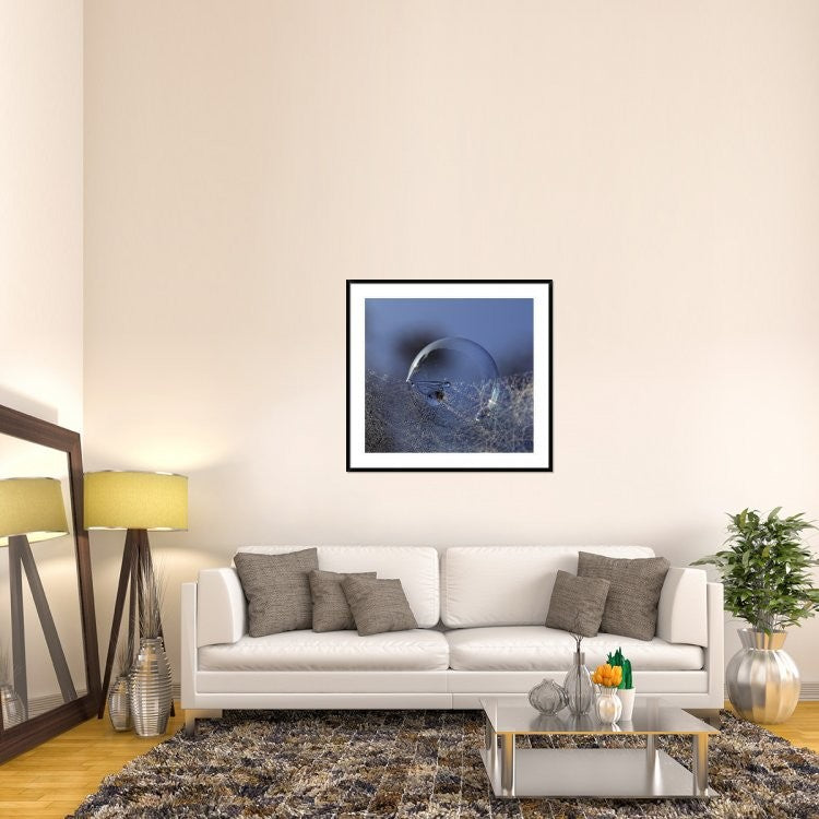 "Blue Bubble Morning" Framed Digital Print by Kent Mathiesen, 44x41"
