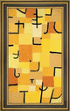 Paul Klee Characters in Yellow - 15" x 30" Framed Premium Canvas Print