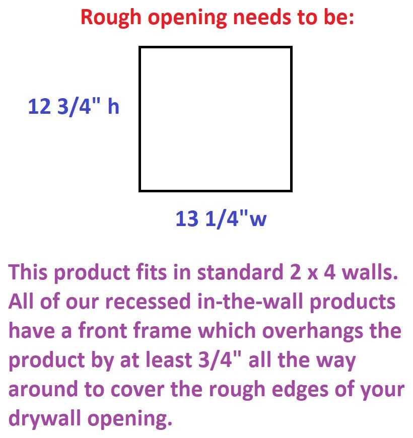 Hyacinth Wood Recessed Toilet Paper Holder With Storage 14x12.75, Unfinished
