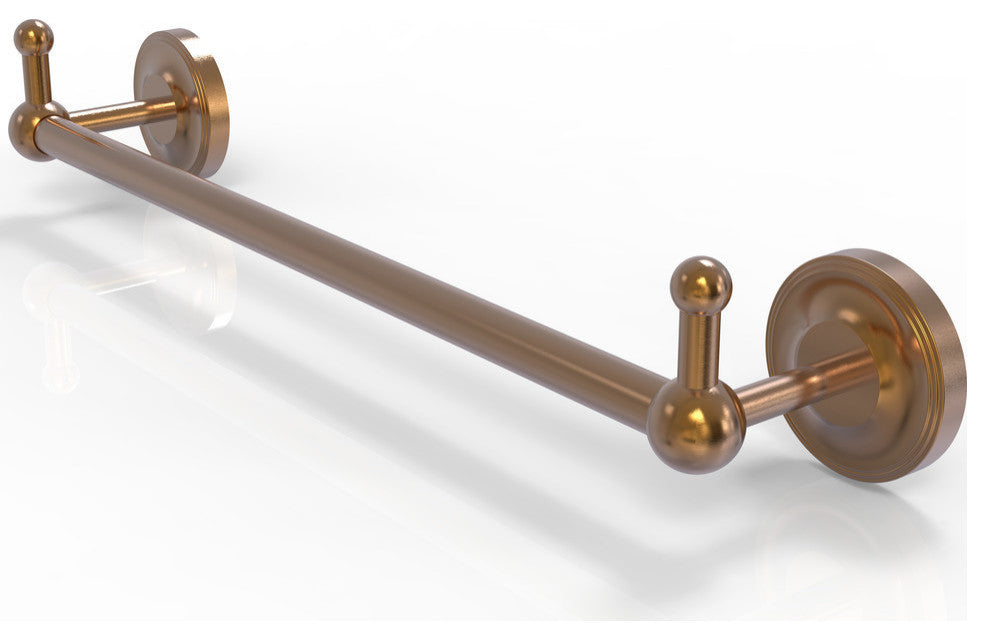 Prestige Regal 24" Towel Bar with Integrated Hooks, Brushed Bronze