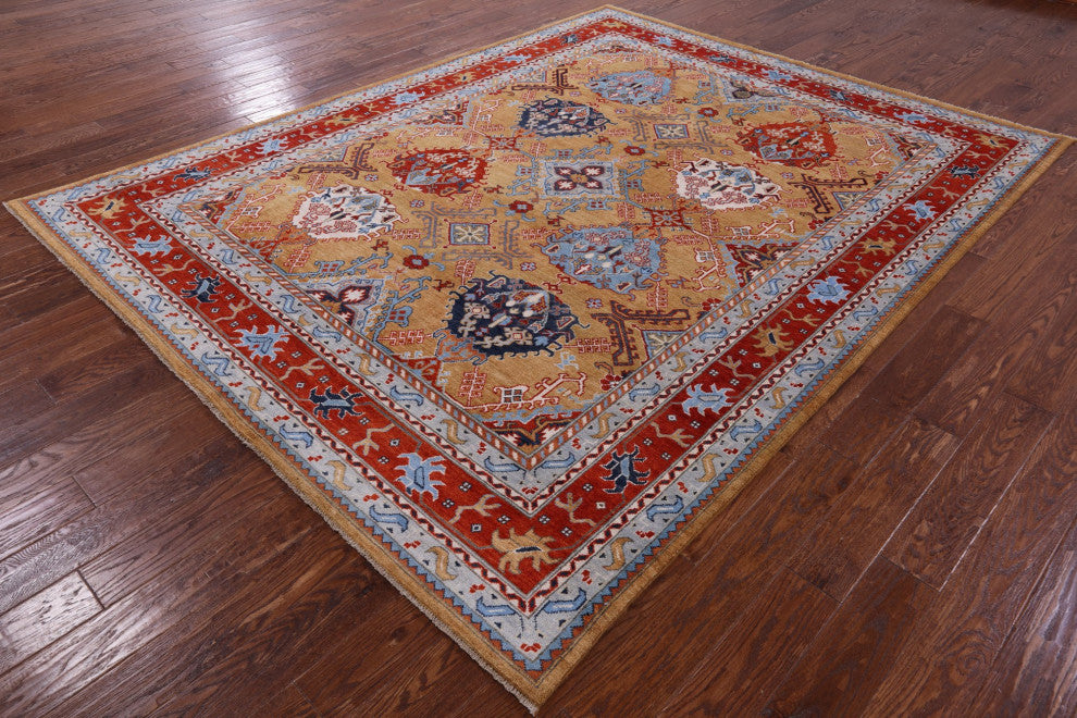 Super Kazak Handmade Wool Rug 8' 0" X 10' 0" Q9501
