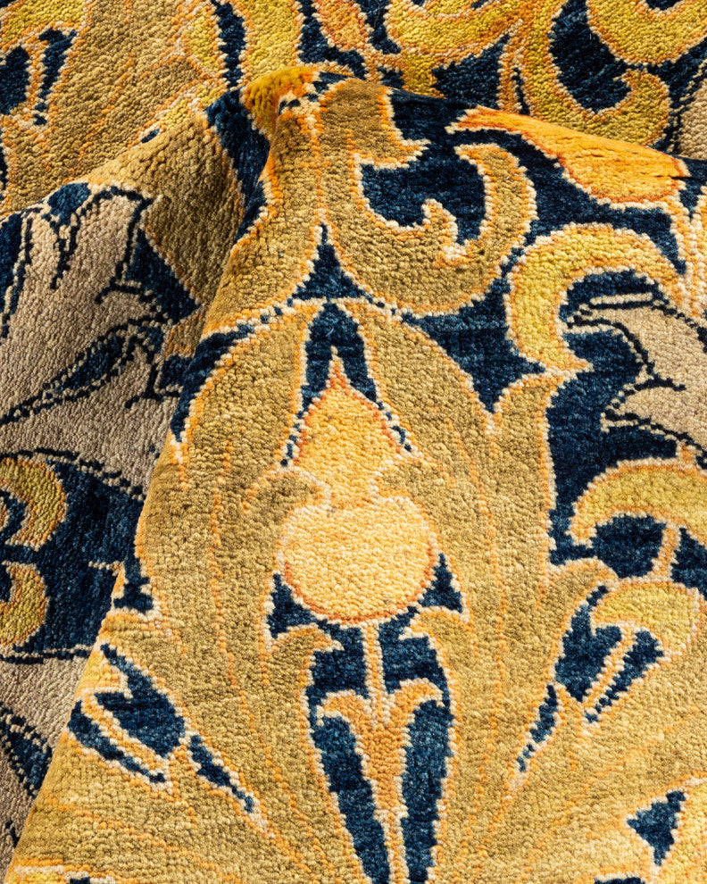 Ottoman, One-of-a-Kind Hand-Knotted Area Rug Navy, 6' 1" x 9' 1"