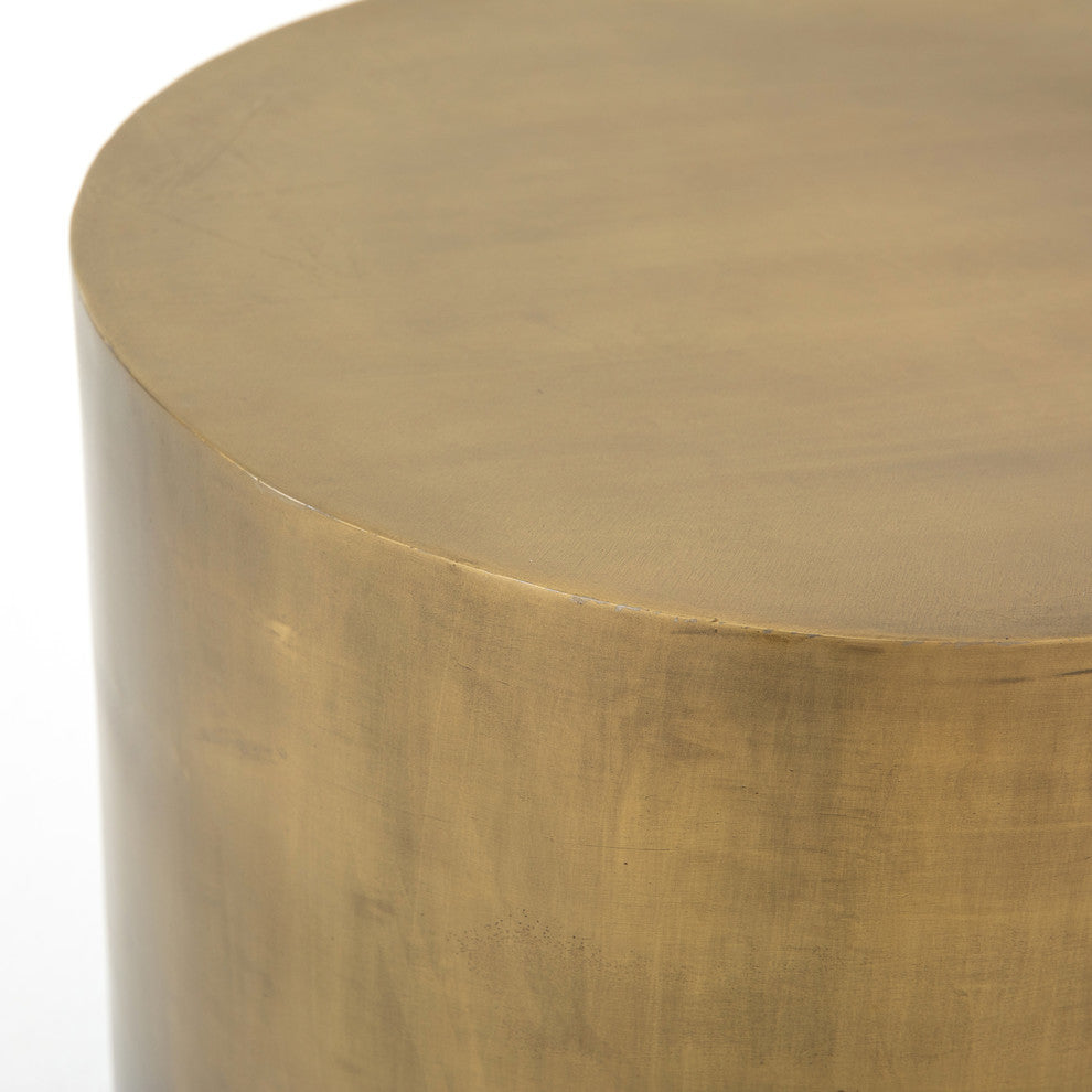 Cameron End Table-Ombre Antique Brass