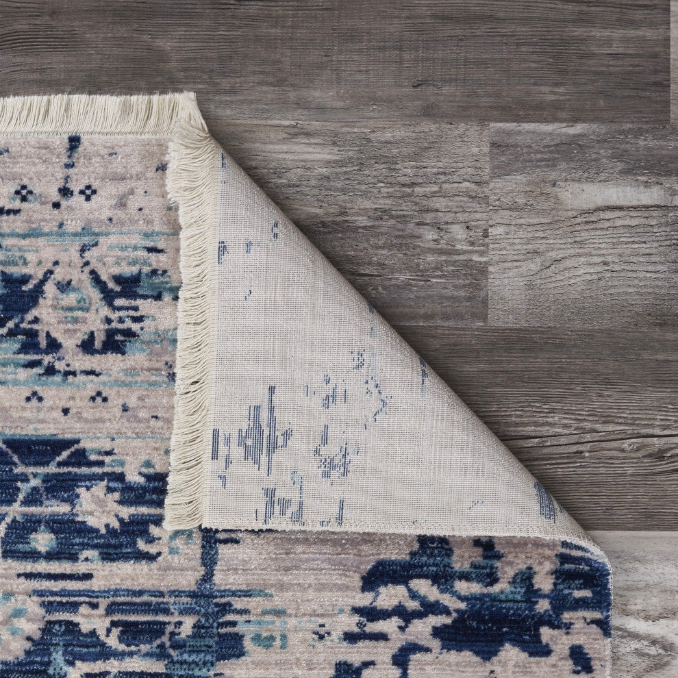 8" x 10" Gray Geometric Bohemian Area Rug