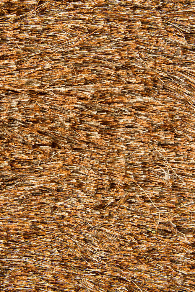 Naya Contemporary Area Rug, Brown, 7'9" Round