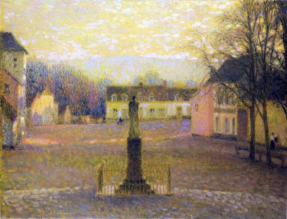 Henri Le Sidaner A Small Villa in Afternoon, 21"x28" Wall Decal