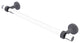 Pacific Beach 36" Towel Bar with Groovy Accents, Matte Gray