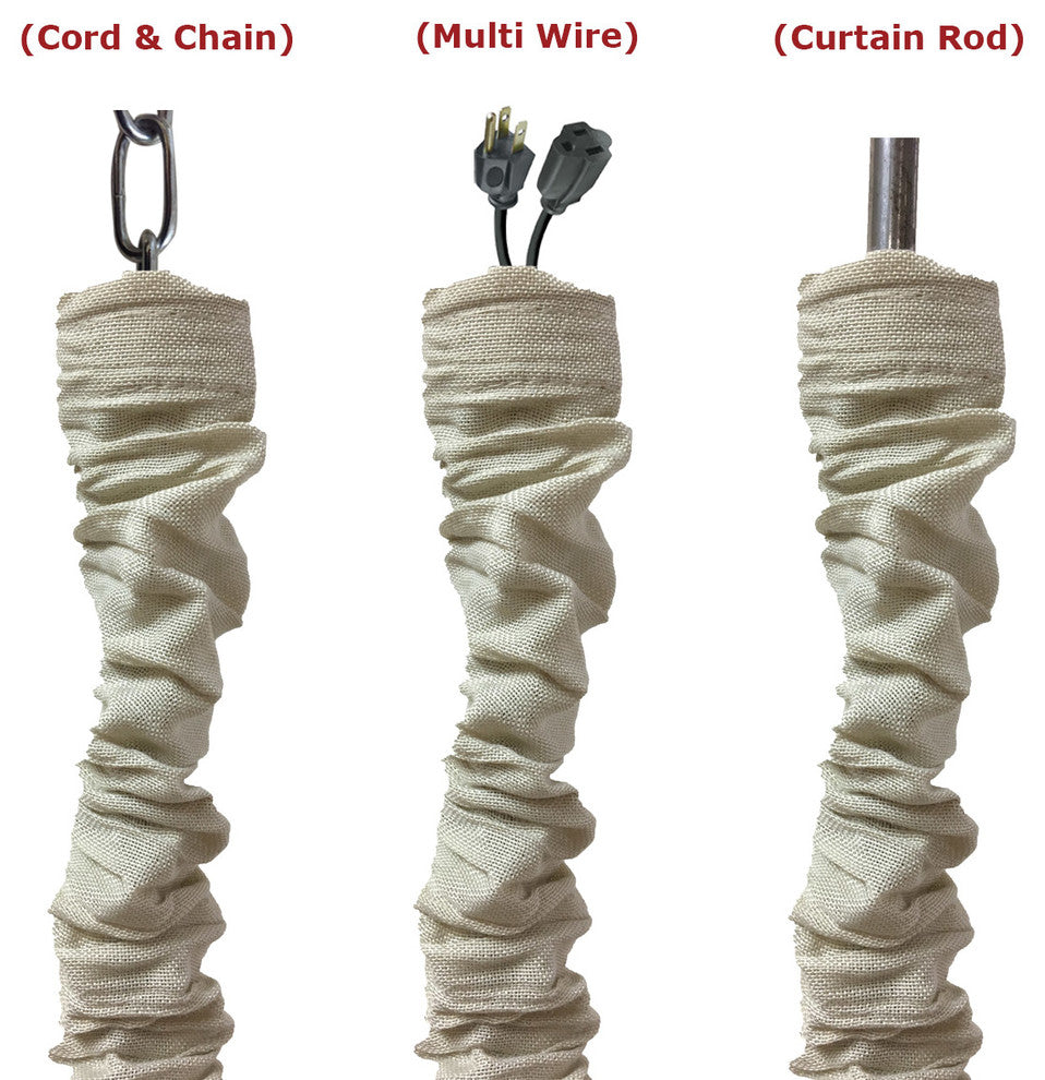 Royal Designs Cord/Chain Cover, 4', Touch Fastener, Linen Beige