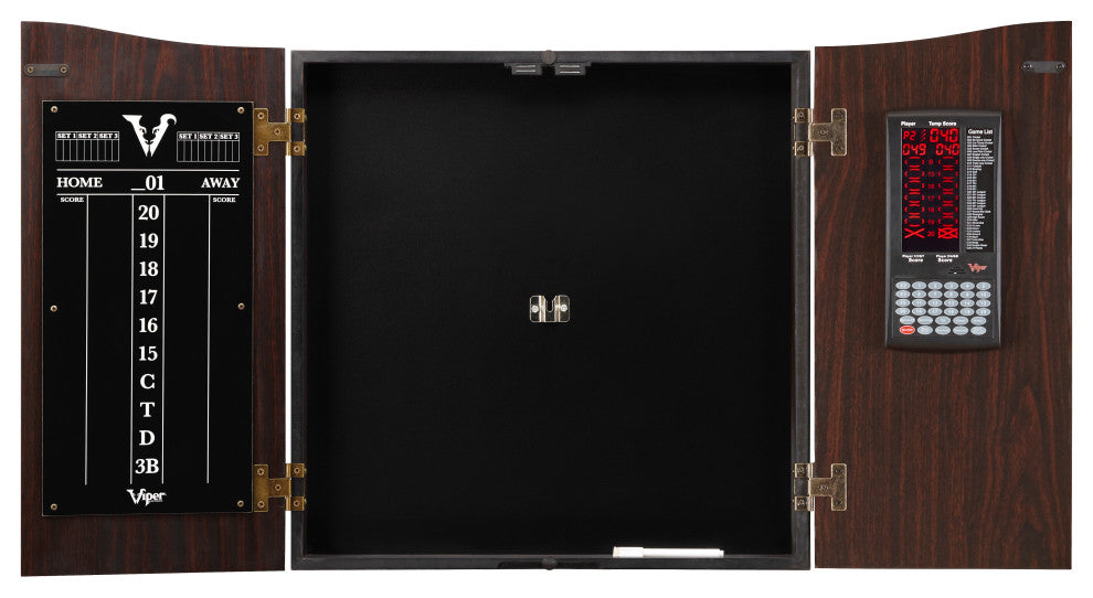 Viper Vault Deluxe Dartboard Cabinet With Integrated Pro Score