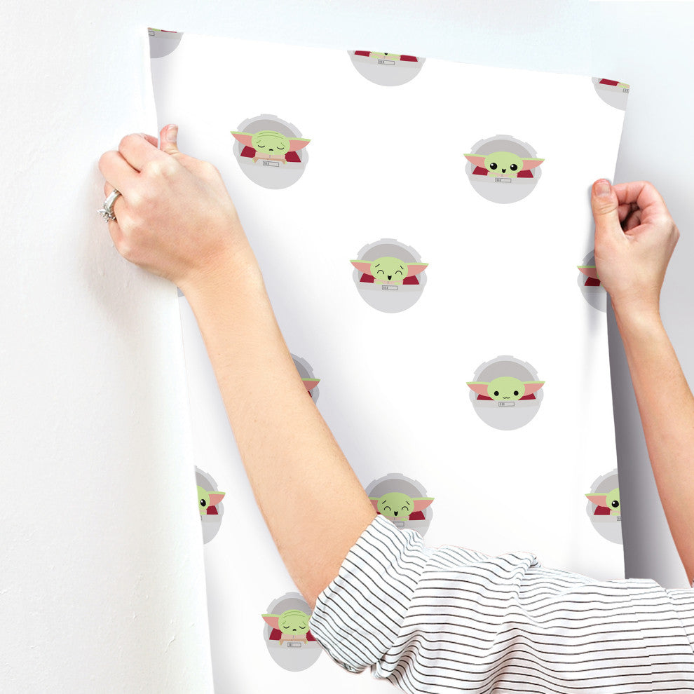 Green Grogu Peel & Stick Wallpaper