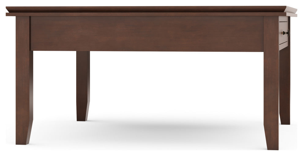 Artisan SOLID WOOD Square Coffee Table, Russet Brown