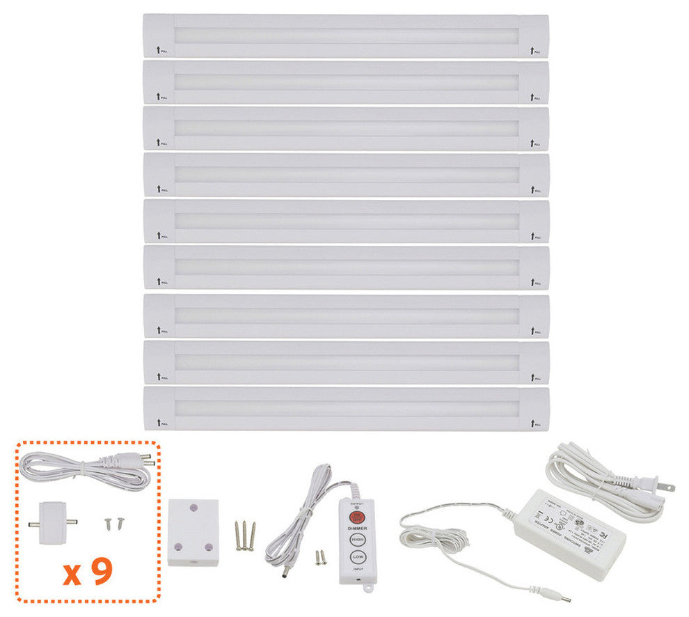 Lightkiwi Lilium 12" Warm White Modular LED Under Cabinet Lighting, Pro Kit