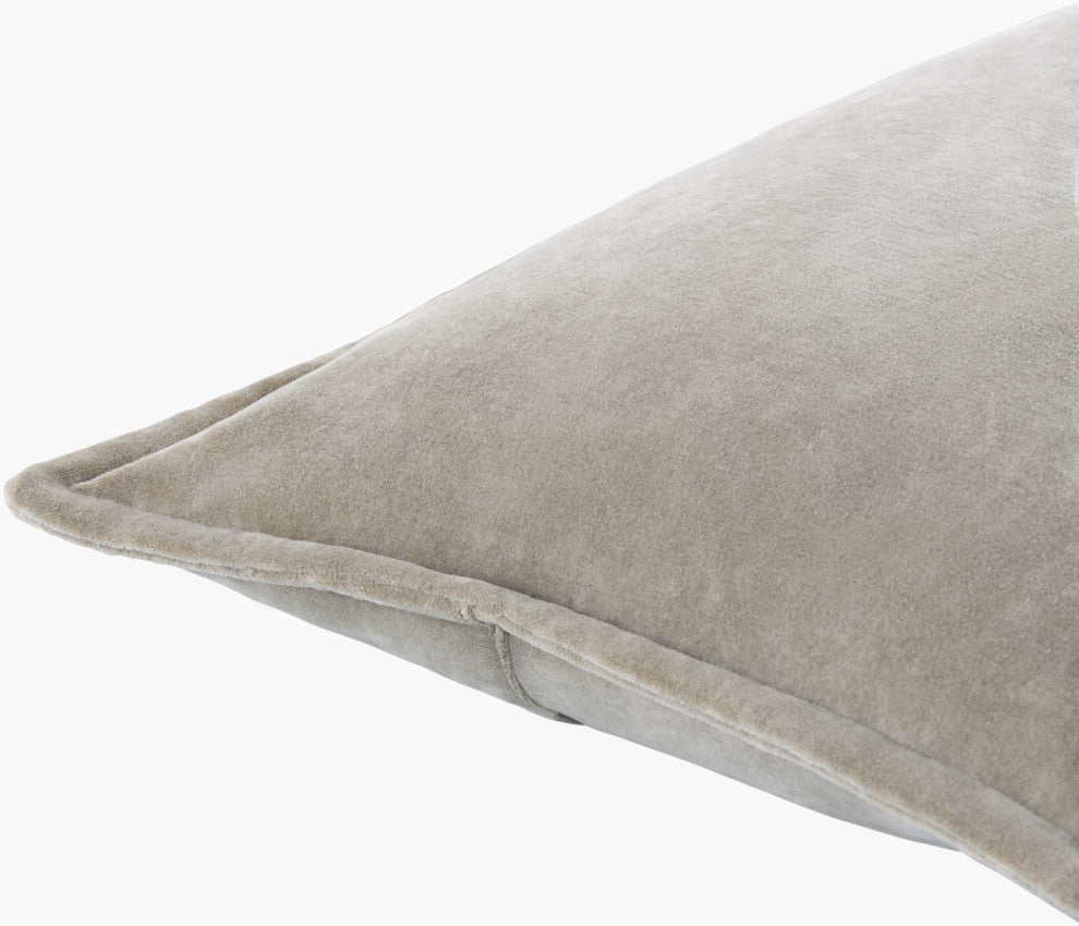 Galey Alix x Livabliss Karling GAKA-001 Pillow, Taupe, 13"L x 20"W, Down Insert