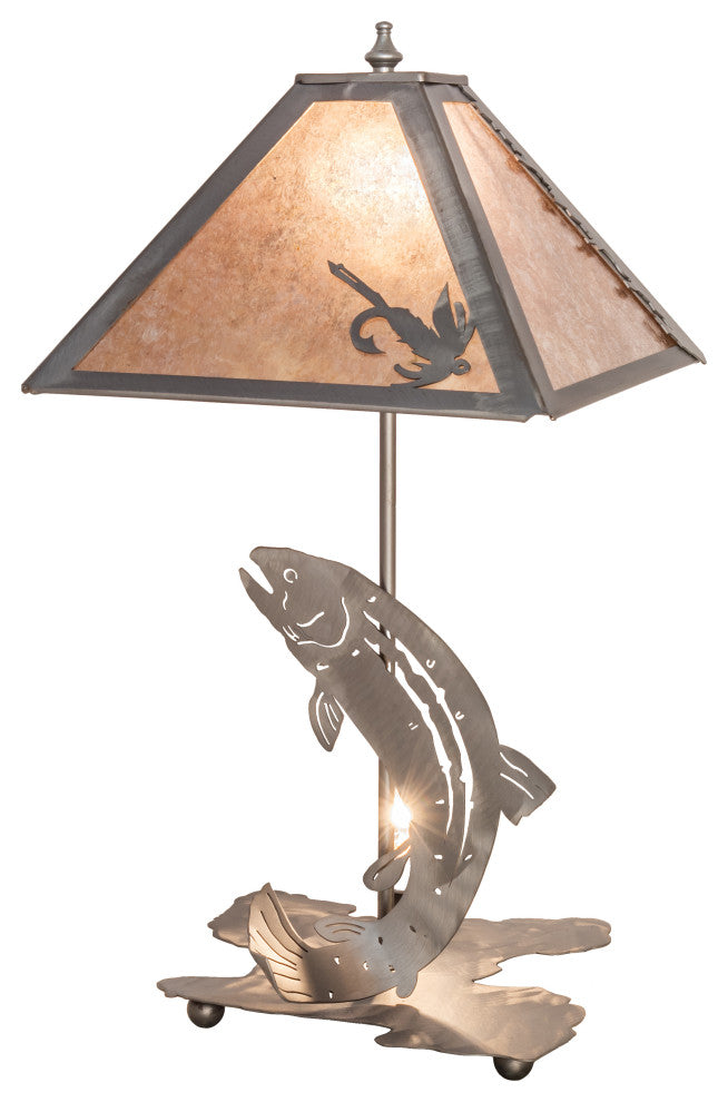 21"H Leaping Trout Table Lamp