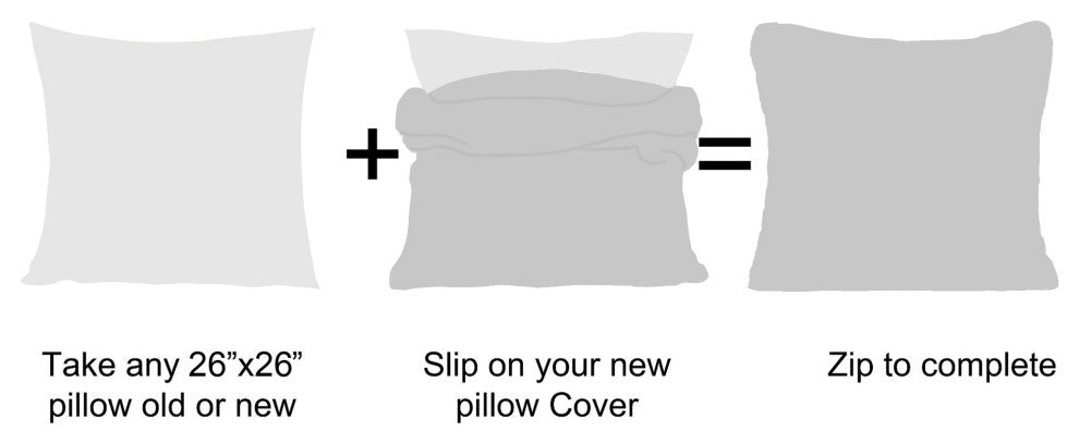 Heavy Faux Fur Throw Pillow Covers 2pcs Set, Antique White, 26''x26''