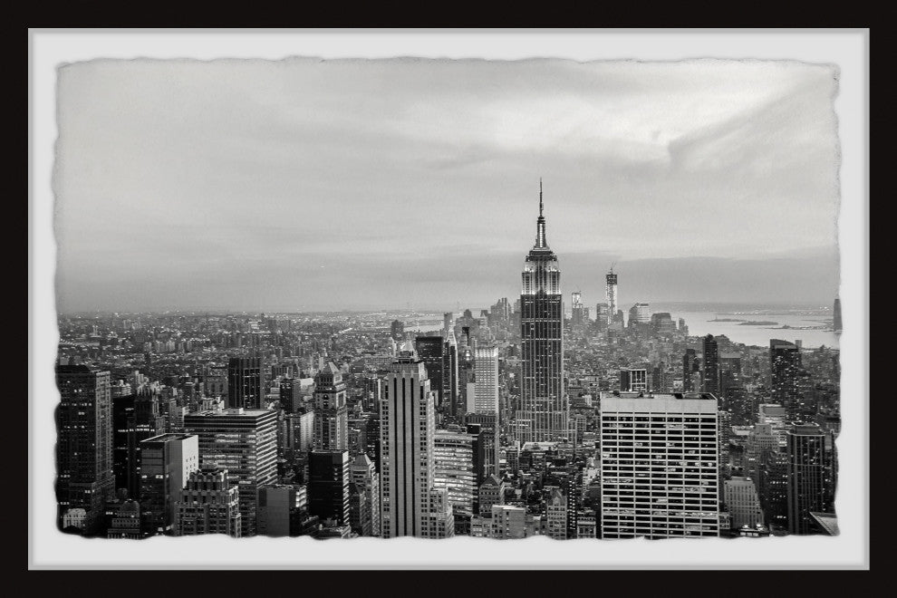 "NYC High-Rise" Framed Painting Print, 18x12