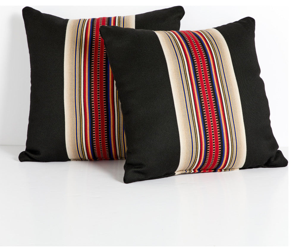 Sorra Home Sunbrella Pendleton Outdoor Knife Edge Pillow Set of 2, 18"x18"
