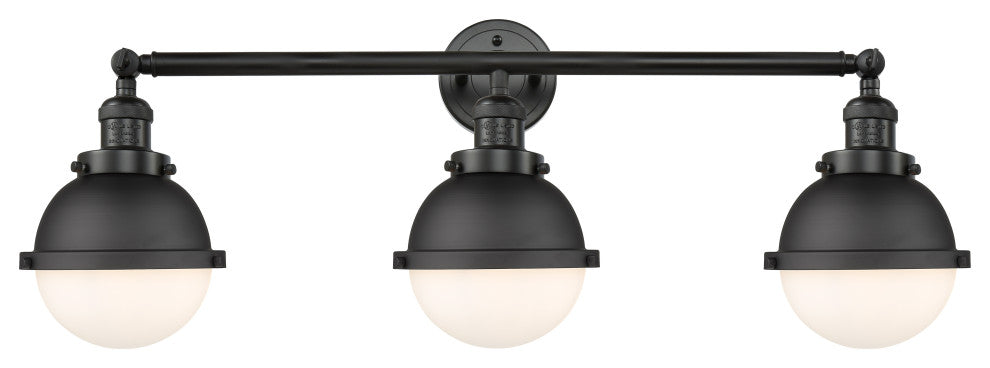 Innovations 205-BK-HFS-61-BK-LED Hampden 3 Light Bath Vanity Light, Matte Black