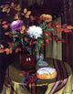 Felix Vallotton Chrysanthemums and Autumn Foliage Gallery Wrapped Canvas Print