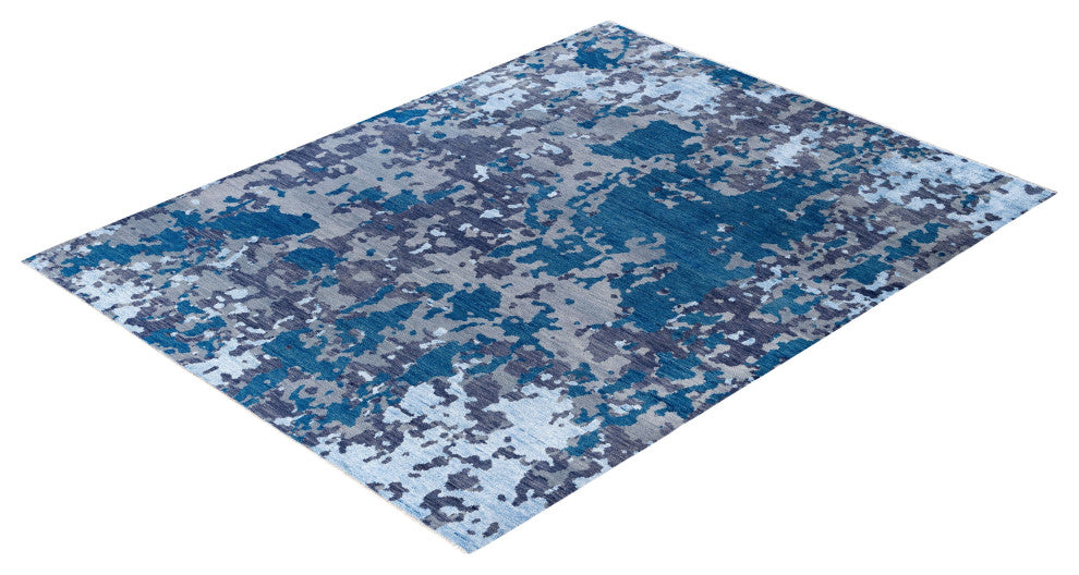 Galaxy One-of-a-Kind Hand-Knotted Area Rug - Gray, 9' 1" x 11' 10"