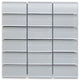 Glass Mosaic Tile White Glass 2x4 Stacked Bathroom Kitchen Backsplash, 1 sheet