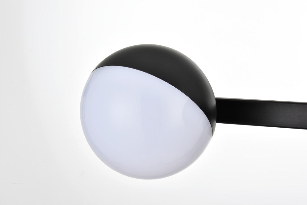 3 Light Black And Frosted White Bath Sconce