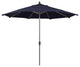 11' Champagne Auto-Tilt Crank Aluminum Umbrella, Navy Olefin