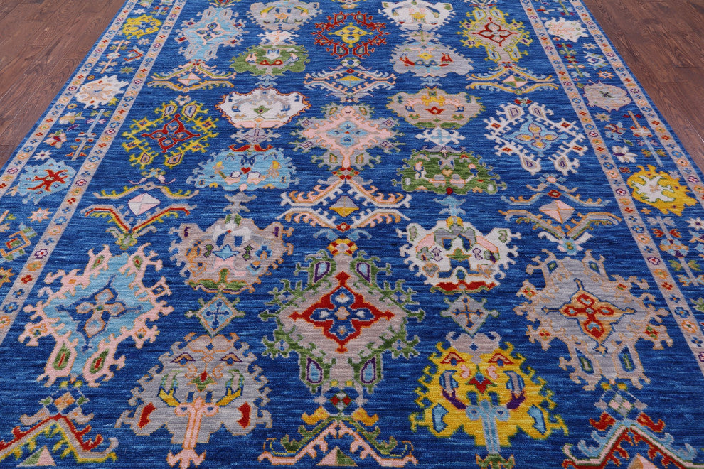 Turkish Oushak Handmade Wool Rug 9' 4" X 12' 2" - Q14940