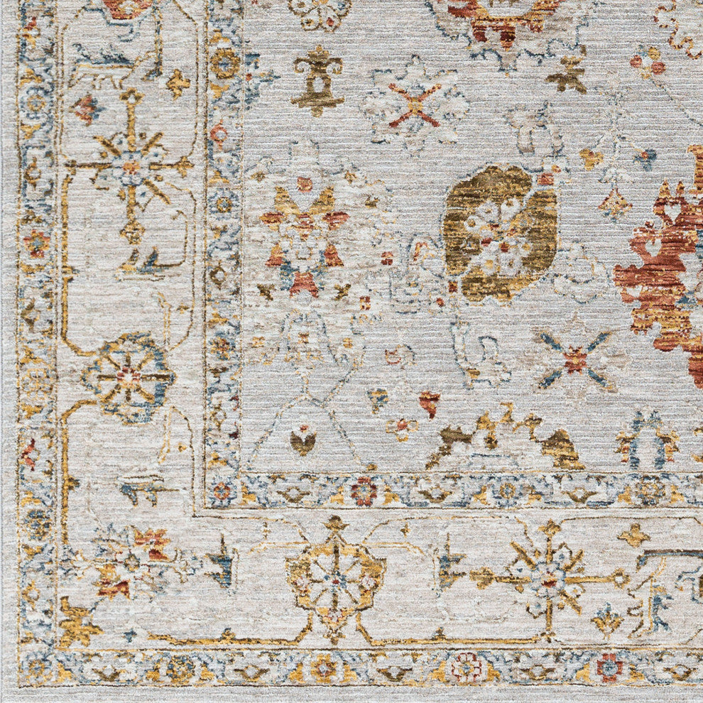 Reina REN-2307 Gray Multi Machine Woven 2'7" x 10' Rug