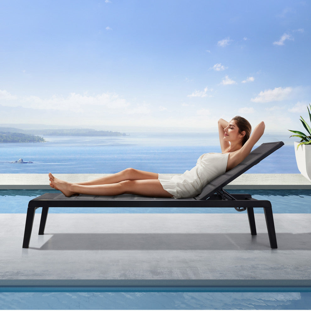 HIGOLD 6977 Emoti  Mesh Outdoor Chaise Lounge Set of 2,Aluminum