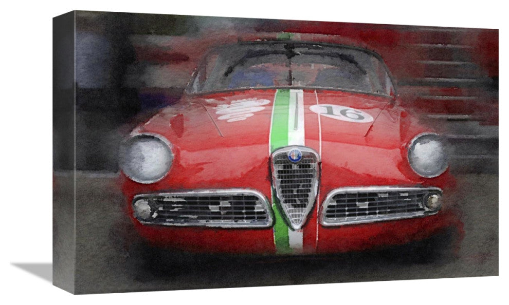 "1959 Alfa Romeo Giulietta Watercolor" Fine Art Print