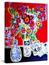 "Happy Cat" Print on Canvas by Wayne Ensrud