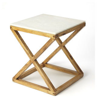 Braylon Marble & Wood End Table, 5329312