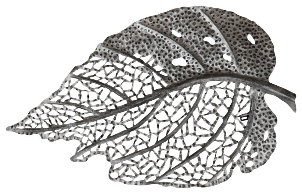 Birch Leaf Wall Art, Silver, Medium