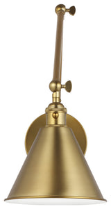 Salem 1-Light Wall Sconce, Satin Brass