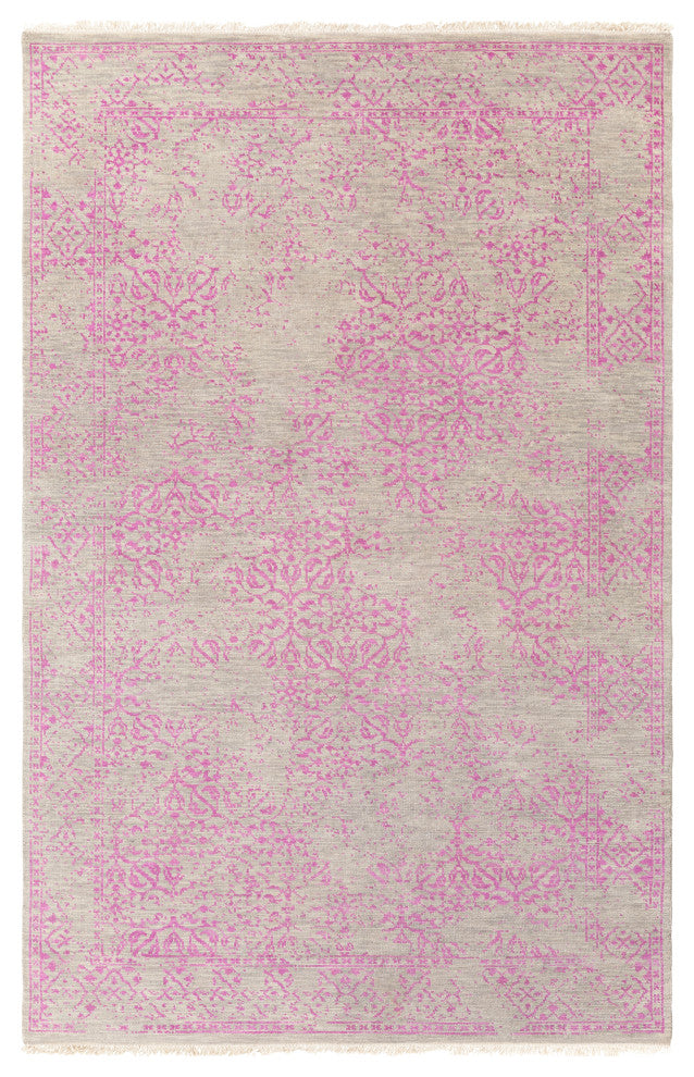 Surya Transcendent TNS-9012 5'6"x8'6" Rug, Bright Purple/Medium Gray/Light Gray