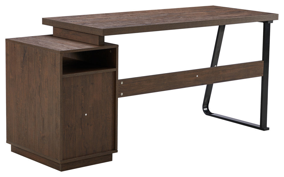 TATEUS Home Office Computer Desk Brown Writing Study Table